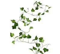 Guirlande De Plantes Artificielles Led, Feuilles D'érable Vertes, Éclairage Suspendu, Décoration De Cour, Diy