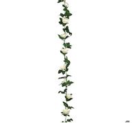 Atmosphera – Guirlande artificielle de roses Naki 230 cm Blanc