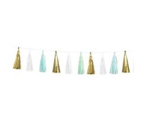 guirlande de tassels 3 métres - boland 51003 Blanc G