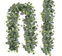 Guirlande de verdure - KENLUMO - 2PCS - Eucalyptus artificiel - 1,8 mètre - Durable et réaliste