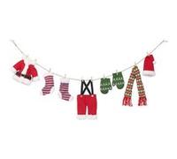 Infactory Guirlande décorative "corde à linge du Père Noël" 140 cm