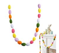 Guirlande décorative de Pâques - Étendoir festif coloré à fanions - Guirlande d'œufs pastel pour maison - Pour fenêtre, porte, mur, cheminée, intérieur et extérieur