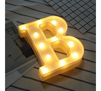 Guirlande décorative lettre B - LED - Blanc chaud