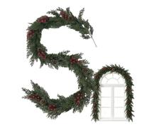 Guirlande Décorative pour Table 1,85 m Ornement Vert en pin Artificiel aux | Décor de manteau de cheminée pour table, porche, manteau de cheminée, boîte aux lettres, fête, cuisine, po