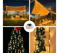 Guirlande décorative solaire à LED IMMAX DROP 200 LED, 20 m, IP65, blanc chaud