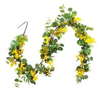 Guirlande d'eucalyptus artificiel de 180 cm en soie pour arche de mariage, décoration de fête, verdure résistante aux UV, suspension murale, flexible pour tige de décoration d'intérieur