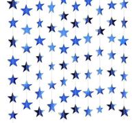 Guirlande en papier multicolore en forme d'étoile, serpentins en papier, D | Franges d'étoiles de couleurs assorties, décoration de fête, intérieur et extérieur, accessoires de plafond de vacances