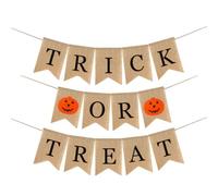Guirlande en Tissu pour Halloween, Bannière Suspendue Kaki | Décorations Suspendues pour Maison et Banquet, Tissu, Style Lettre, Usage Intérieur