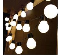Guirlande Exterieur Guinguette, 5m Guirlandes Lumineuses, 5CM Grosse Boule Ampoule, Décoration Intérieur et Extérieur Label