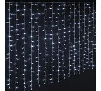 Guirlande extérieur rideaux 600 LED - Longueur 2 m - Blanc froid
