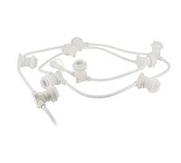Guirlande extérieure, personnalisable et extensible, câble blanc, compatible culot E27 (vendue seule, hors ampoules) | Xanlite