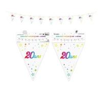 guirlande fanion 20 ans métallique multicolore - surprisez vous gfm00m02 Multicolore