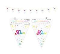 guirlande fanion 50 ans métallique multicolore - surprisez vous gfm00m05 Multicolore
