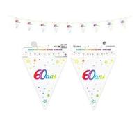 guirlande fanion 60 ans métallique multicolore - surprisez vous gfm00m06 Multicolore