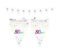 guirlande fanion 80 ans métallique multicolore - surprisez vous gfm00m08 Multicolore