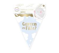 guirlande à fanions papier gender reveal 3m - sud trading cd7378 Rose G