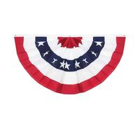 Guirlande Fanion Plissée Patriotique Usa en Polyester pour Fête | Motif Thème Jour de L’indépendance, Décoration pour Cour et Party, Style Drapeau Américain