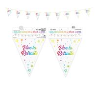 GUIRLANDE FANION RETRAITE MÉTALLIQUE MULTICOLORE