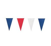 Guirlande fanion - Thème France - 3.6m - Tricolore - Papier - 12.5x22cm