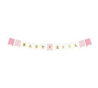 guirlande fanions carton baby girl 1.75m rose - générique grl60 Rose G