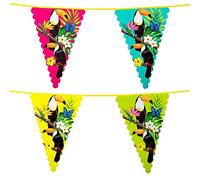 Guirlande fanions en plastique toucan 45 x 30 cm 6 m - Multicolore - Taille Unique