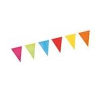 guirlande fanions géants plastique 10m multicolore - boland 74779 Multicolore G