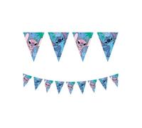 Procos – Guirlande fanions papier Stitch – 230 cm – Bleu