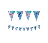 Guirlande fanions papier Stitch 230 cm - Bleu