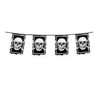 guirlande fanions rectangle pirate 6m - boland 74100 Blanc G
