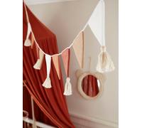Guirlande fanions tricot beige clair uni TU