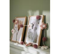 VERTBAUDET Guirlande fleurs et pompons rose imprimé TU