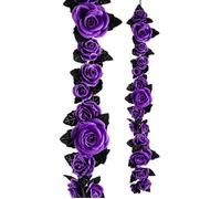 GUIRLANDE FLEURS ROSIER ARTIFICIEL 160CM VIOLET