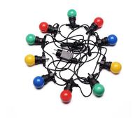Guirlande Guinguette 5M Multicolore IP65- Guirlande Electrique Extérieure 10 Bulbes Bleu Rouge Jaune Vert - Guirlande Lumineuse