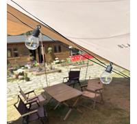 Guirlande Guinguette Extérieure 10 LED Filament VERANA - 6 Mètres + 3M Câble (Total 9M) - Raccordable jusqu'à 4 Fois - Étanche - Ambiance Vintage Blanc Chaud 2700K pour Jardin, Mariage et Terrasse