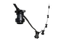 Guirlande guinguette extérieure 5M 5 douilles E27 câble noir prolongeable IP44 LUXA 230V Lotti