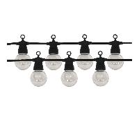 Guirlande Guinguette LED 13M 20pcs 6W IP65 Monocouleur - Câble Noir - Blanc Chaud 2300K - 3500K