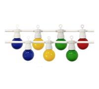 Guirlande Guinguette LED 13M 20pcs 6W IP65 Multicolore - Câble Blanc