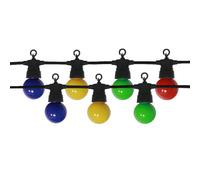 Guirlande Guinguette LED 13M 20pcs 6W IP65 Multicolore - Câble Noir