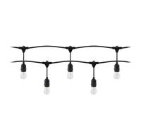 Guirlande Guinguette LED 220V 10M avec 10 Ampoules E27 1W Raccordable - Blanc Chaud 2300K - 3500K - Blanc Chaud (2300K - 3500K)