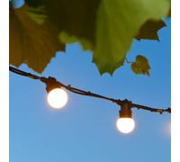 Guirlande guinguette led 4,5 m blanc chaud - solaire et secteur