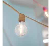 Guirlande guinguette LED New Garden Allegra en jute avec câble
