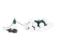 Lunartec Guirlande guinguette 4,75 m 20 ampoules LED 1W - Blanc chaud
