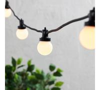 Guirlande Guinguette Pro Connect 15m 30 LED Blanc Chaud Câble Noir Raccordable