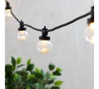 Guirlande Guinguette Pro Connect IP67 de 5m 10 LED Blanc Chaud Câble Noir Raccordable Ampoules Transparentes