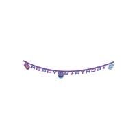 Guirlande Happy Birthday en carton K-pop Demon Hunters 2m - Violet / parme