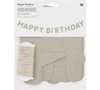 Guirlande Happy Birthday grise 5 m Gris G