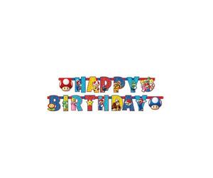 Guirlande Happy Birthday Super Mario 1,90 m