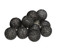 Guirlande LED 10 boules - Noir argenté