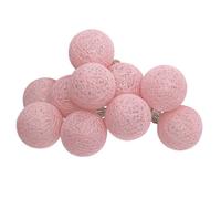 Atmosphera - Guirlande LED à pile 10 boules - rose clair - L165 cm