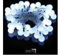 Guirlande LED 10 mètres 100 boules blanc froid ( guinguette )